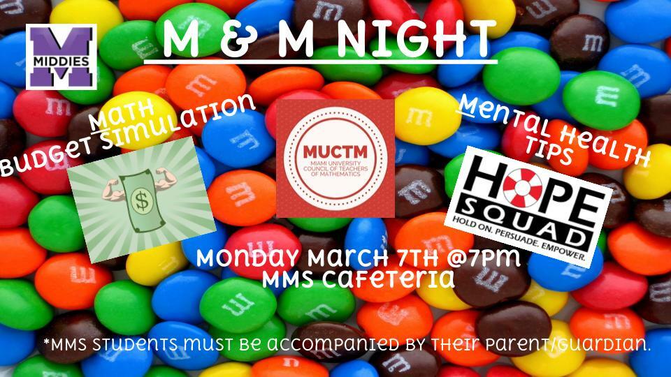 M & M Night March 7th poster